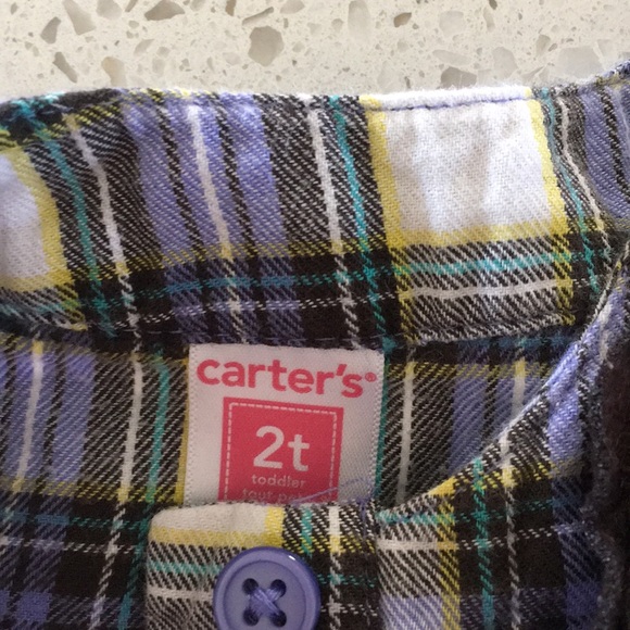 3/$20 Carter’s Flannel Plaid Toddler Girl Shirt - Picture 7 of 7
